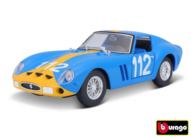 Bburago Ferrari race model bouwdoos GTO 250 in blauwe kleur