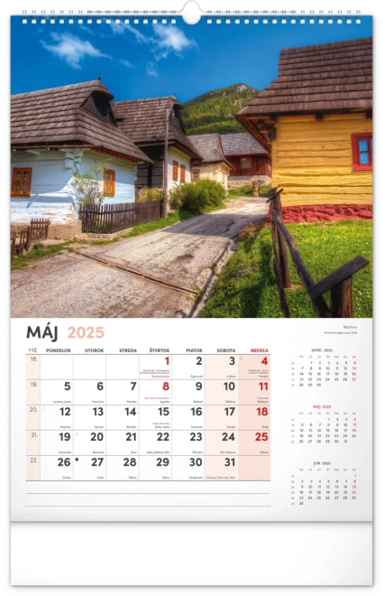 Wandkalender Ons Slowakije 2025, 33 × 46 cm