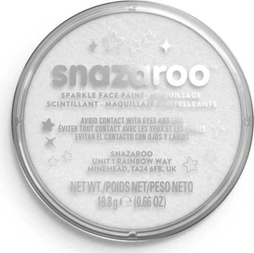 SNAZAROO Gezichtsverf Glinsterend Wit (Sparkle White) 18 ml