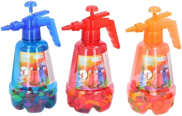 Pomp voor waterballonnen + 100 stuks ballonnen mix kleuren plastic 30cm