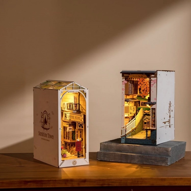 Boekensteun Zonnestad met LED-verlichting 3D model