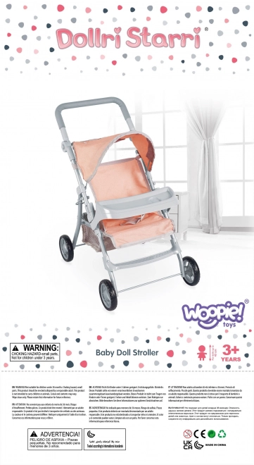 Woopie Koninklijke Kinderwagen met Gekleurde Hartjes