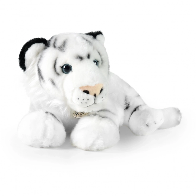 Pluchen witte tijger liggend 36 cm ECO-FRIENDLY