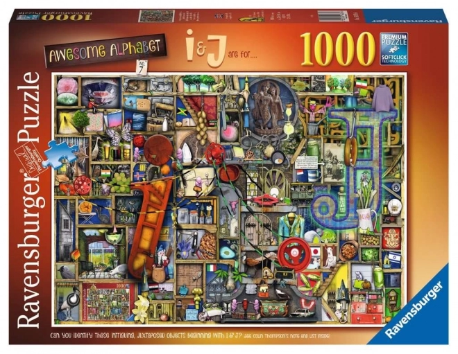 RAVENSBURGER Puzzel Geweldige Alfabet - letter I en J 1000 stukjes