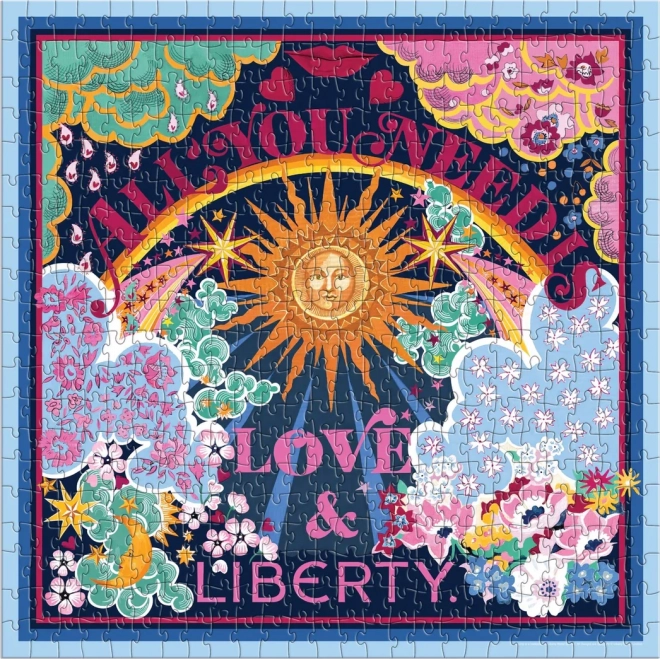 Vierkante puzzel GALISON Liberty: Alles wat je nodig hebt is liefde 500 stukjes