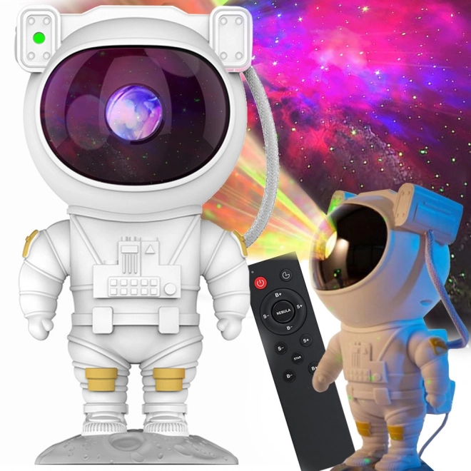 Sterrenprojector in de vorm van een astronaut met afstandsbediening