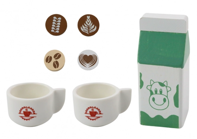 Houten kinderkoffiemachine