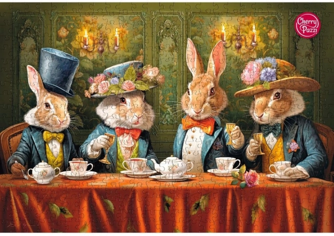 Puzzel Konijnen Theegesprek 500 stukjes