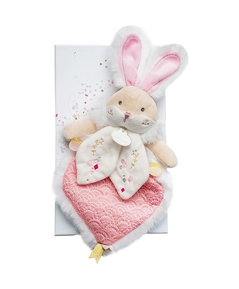 Doudou cadeau set roze vriend konijntje