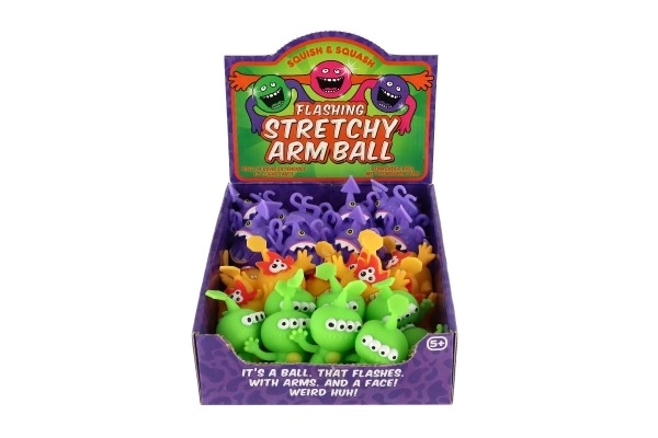 Buitenaards wezen/monster anti-stress knijpslijm 8-9 cm 3 kleuren