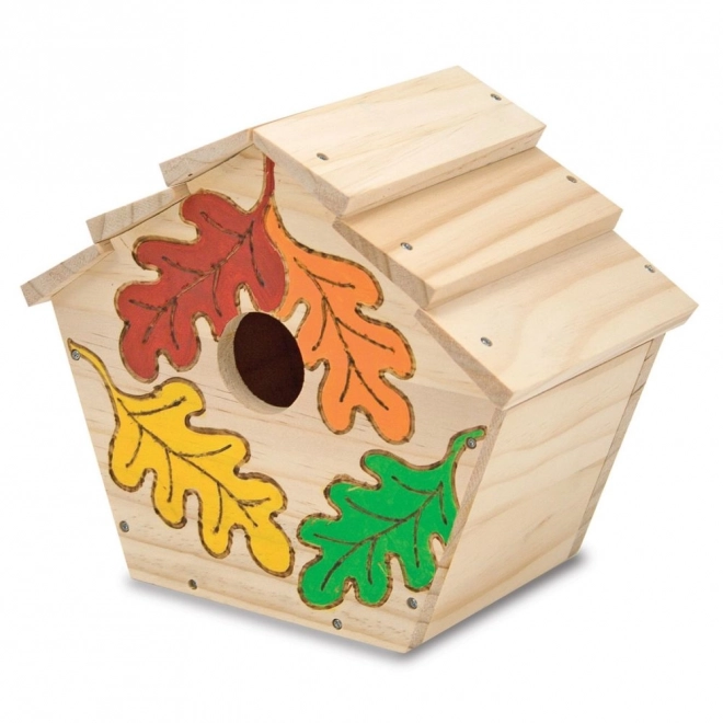 Creatieve set voor het maken van een vogelhuisje