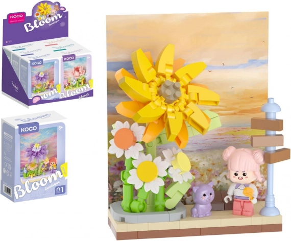 Mini bouwset KOCO bloemscène