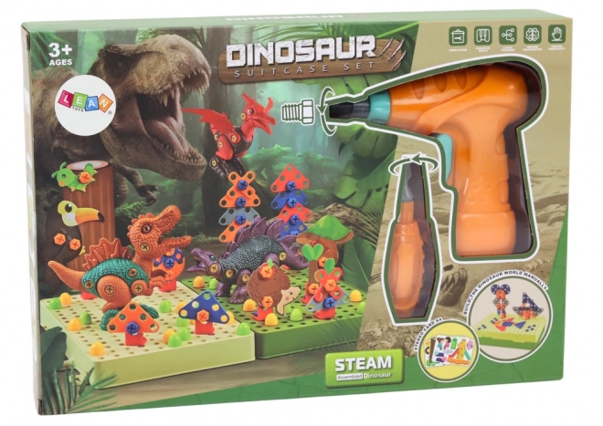 3D bouwpuzzel blokken DIY Dinosaurussen Demonteerbare boormachine