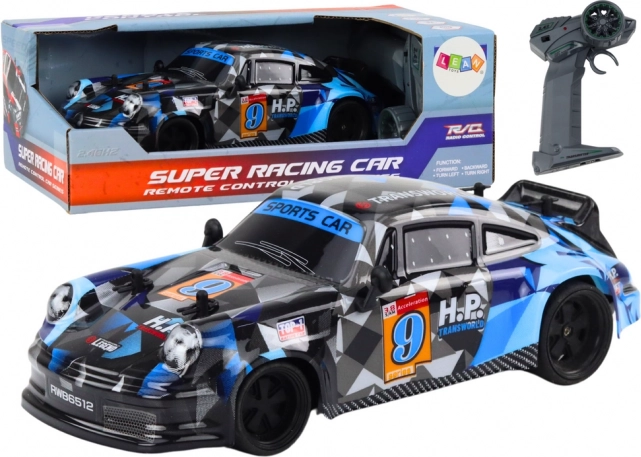 RC driftauto 1:18 met rubberen wielen – blauw