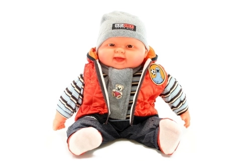 Grote baby - jongen - oranje vest