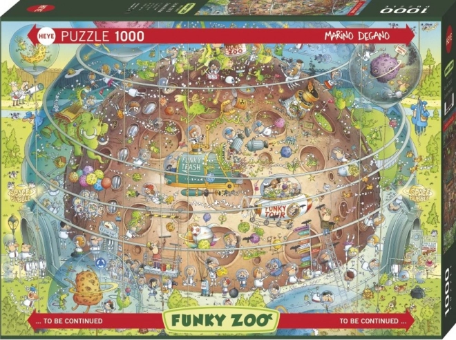 Puzzel Šílená ZOO: Kosmische paviljoen