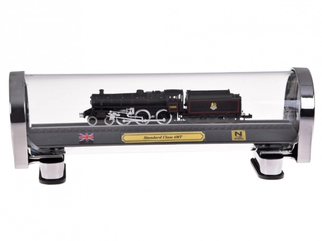 Verzamelmodel locomotief STANDARD CLASS 4MT 1:160 in beschermvitrine