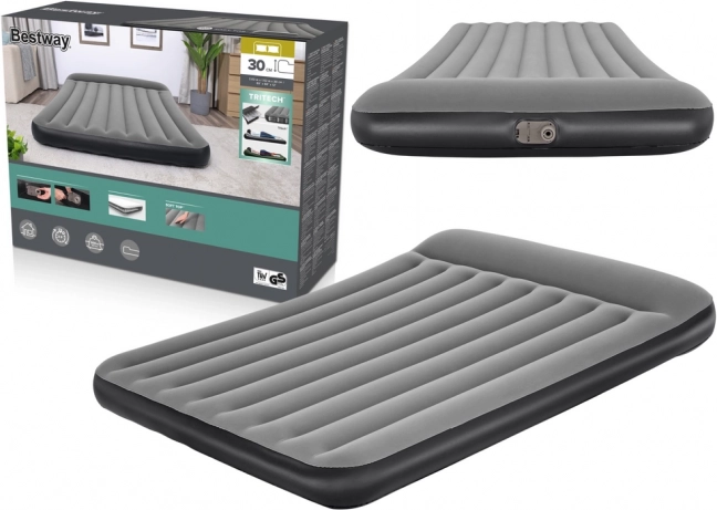 Opblaasbaar matras 203 × 152 × 30 cm BESTWAY, grijs