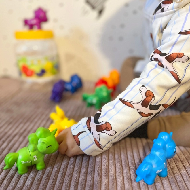 Montessori set voor het leren van cijfers en kleuren Eenhoorns