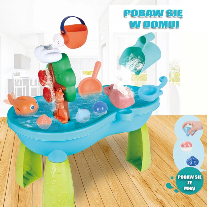 Kinderen Watertafel 2-in-1 met Zandbak en Waterval WOOPIE
