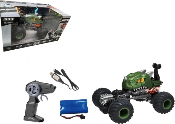 RC stuntauto groen 1:16