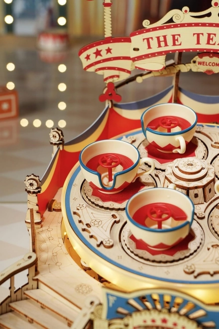 RoboTime 3D puzzel muziekdoos Kopjesdraaimolen