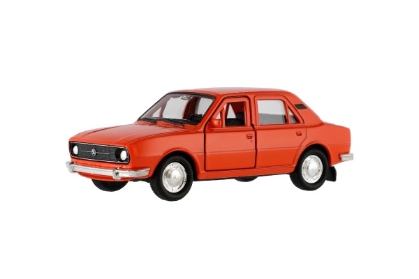 Auto Welly Škoda 105L metaal/plastic 11cm 1:34-39 vrije loop 4 kleuren in doos 15x7x7cm