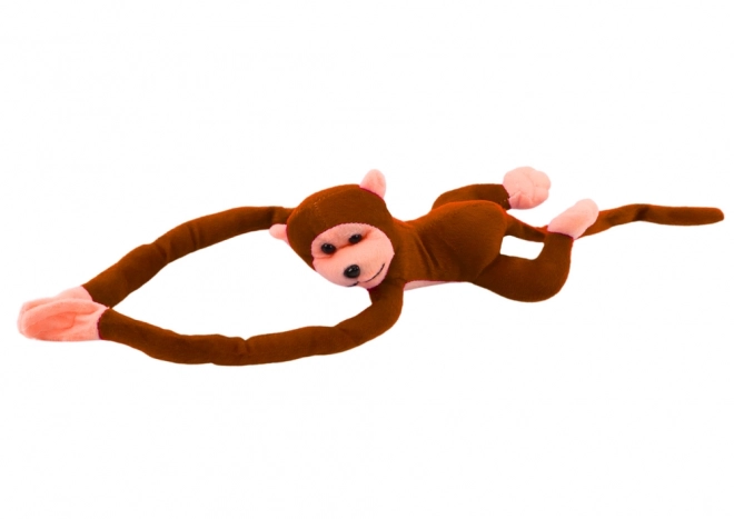 Pluche mascotte aap met geluid donkerbruin 80 cm