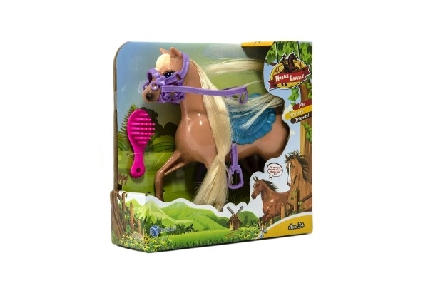 Schattig paard met accessoires 16 cm