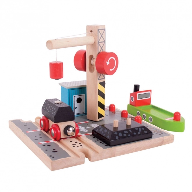 Bigjigs Rail Kolendok met Kraan