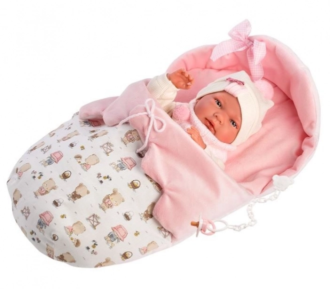 Llorens 73884 NEW BORN MEISJE - realistische babypop met een volledig vinyllichaam - 40 cm