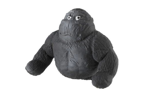 Gorilla anti-stress speelgoed gevuld met zand 400 g siliconen 12 cm 4 kleuren 8 stuks in doos