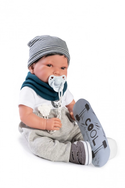 Realistische babypop met zacht lichaam Antonio Juan Pipo Hair 42 cm