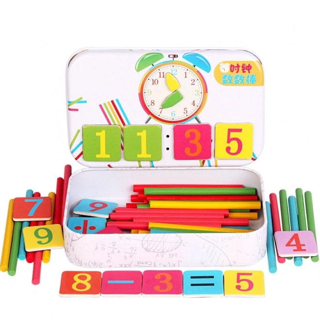 Montessori set voor het leren van klokkijken