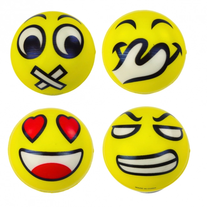 Antistress bal met emoticon 6 cm