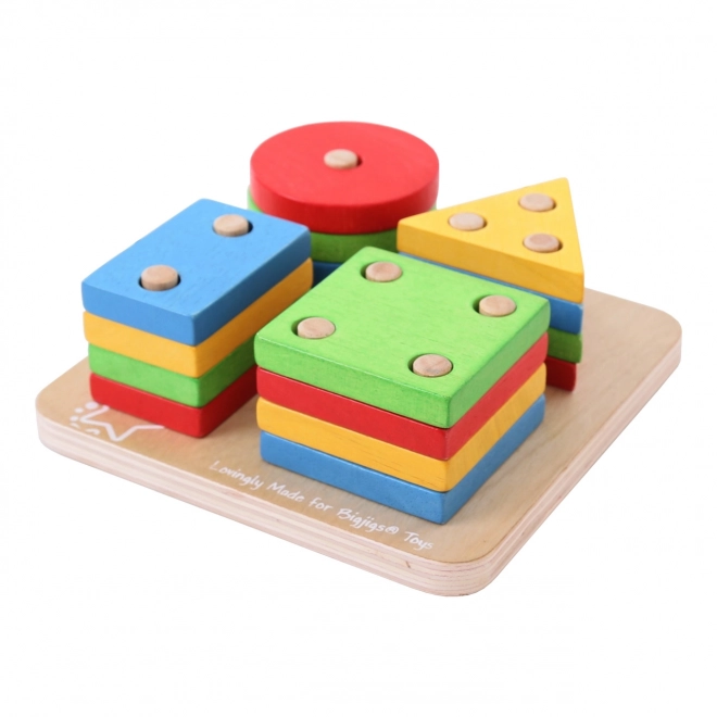 Stapelen van kleurrijke vormen Bigjigs Baby
