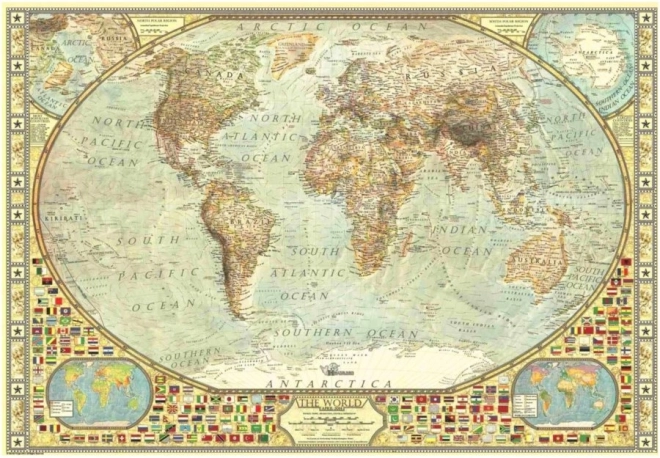 Puzzel Wereldkaart 2000 Stukjes