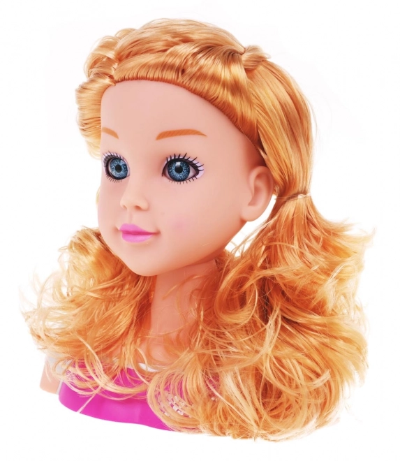 Blonde stylingshoofd + accessoires