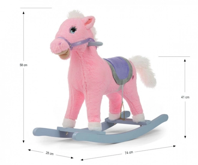 Roze hobbelpaard voor kinderen