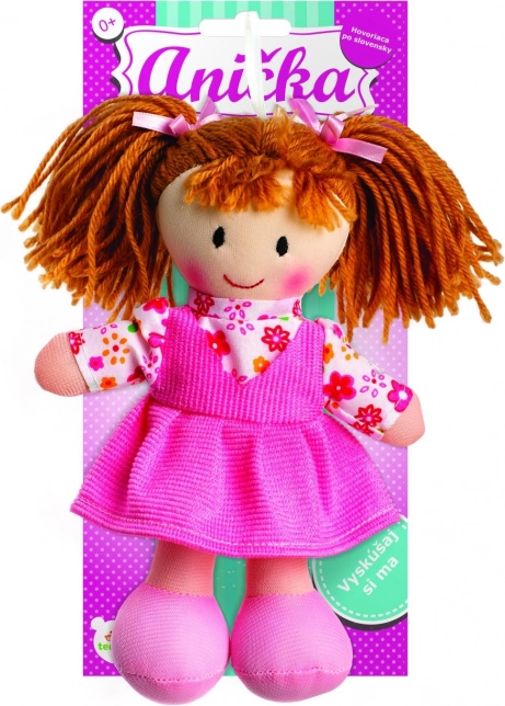 Pluchen pop Anička 20 cm, spreekt Slowaaks