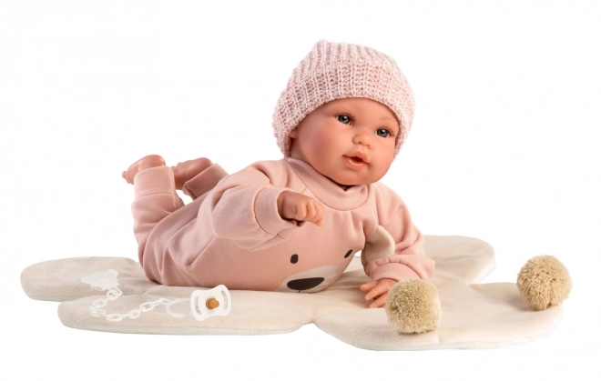 Llorens 63644 NEW BORN - realistische babypop met geluiden en zacht stoffen lichaam - 36 cm