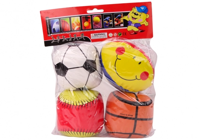 Zachte sportballen Basketbal Rugby Voetbal Honkbal Set 4st.