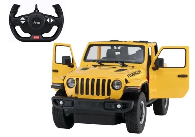 Auto R/C Jeep Wrangler Rubicon 1:14 Rastar – Geel