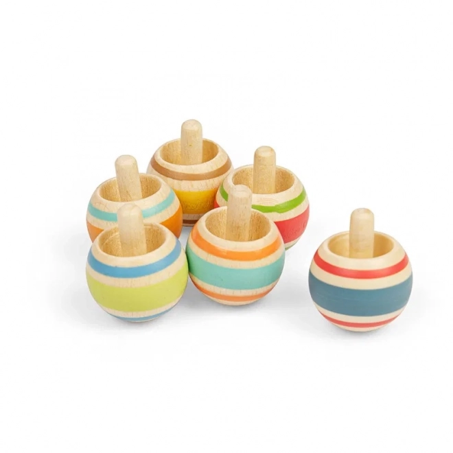 Kleurrijke houten tol