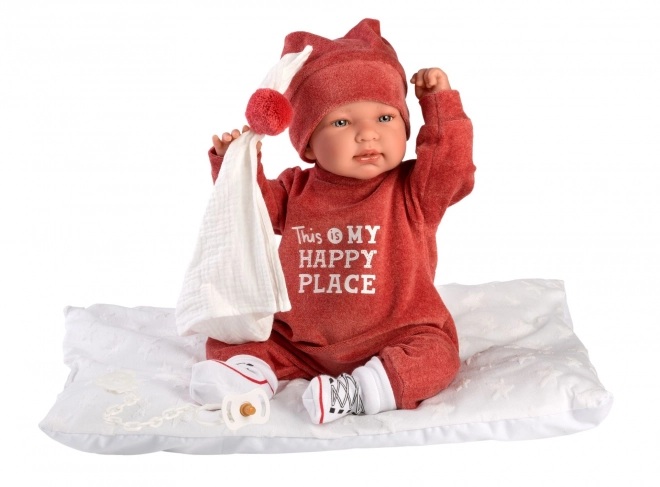 Realistische pop baby met geluiden en zacht lichaam 44 cm