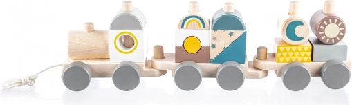 Kleurvolle houten treintrek voor kinderen