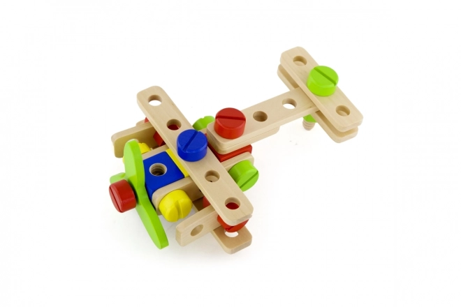 Houten bouwset - 68 onderdelen