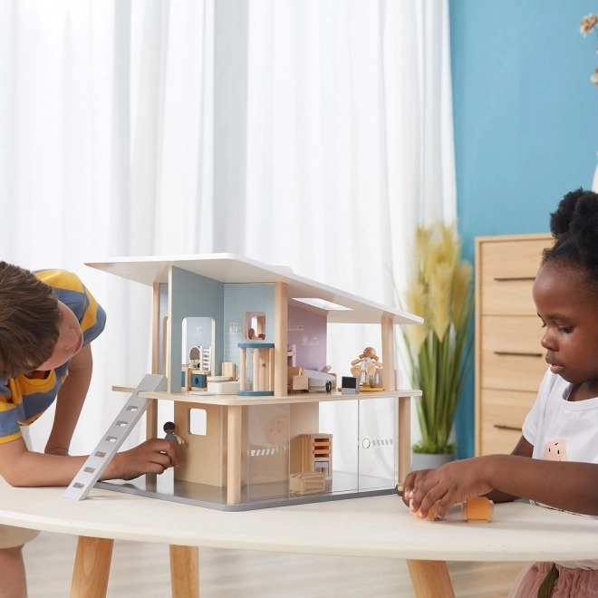 Houten poppen voor het poppenhuis
