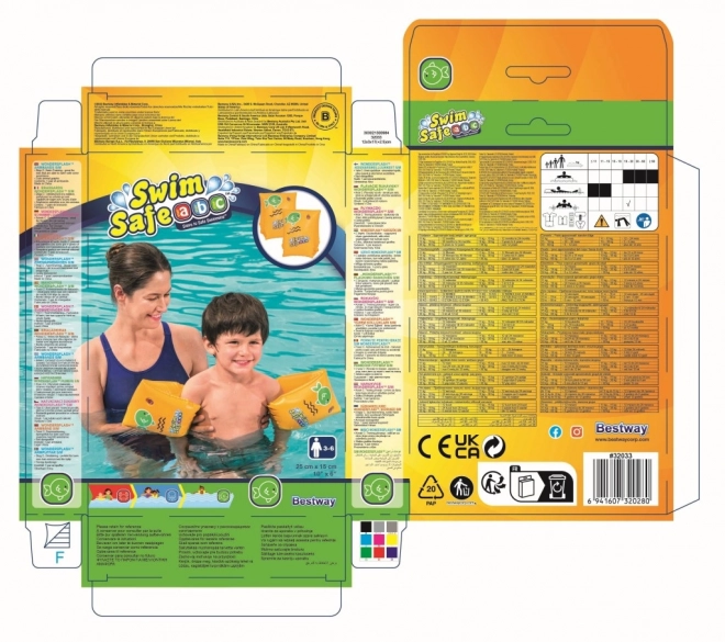 Opblaasbare zwemhulpmouwtjes geel S 25x15cm BESTWAY
