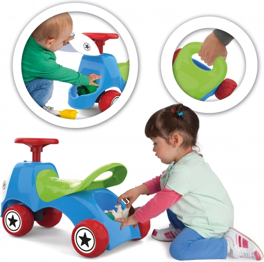 Handige opbergruimte onder het zitje